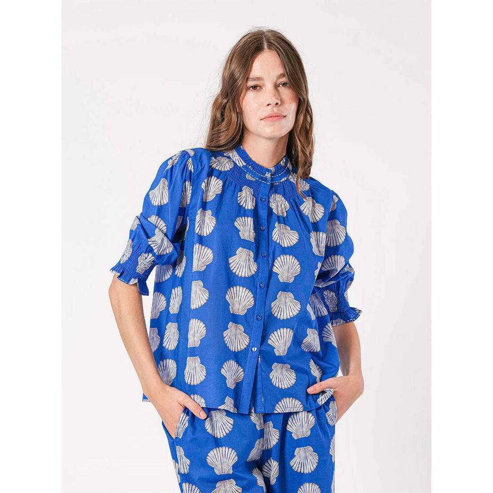 NEW NIMO WITH LOVE bergamot blouse in blue shells